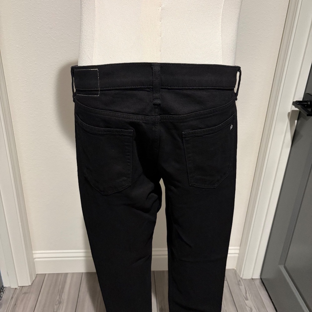 rag & bone Men's Fit 1 Skinny Deep Black Slim Jeans Size 32x30 - Picture 2 of 6